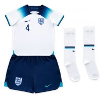 Dětský Fotbalový dres Anglie Declan Rice #4 MS 2022 Domácí Krátký Rukáv (+ trenýrky)